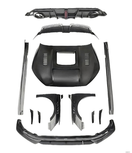 Kit carrosserie large C-MST en fibre de carbone pour <span class=keywords><strong>Audi</strong></span> A3 S3 <span class=keywords><strong>RS3</strong></span> 2021-24 - Diffuseur avant et arrière, jupes latérales, canards, spoiler de capot - Product Image 1