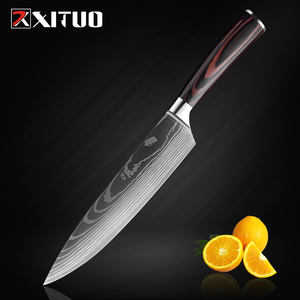 XITUO di alta qualità coltello 7CR17 Alto Tenore di Carbonio In Acciaio Inox coltello <span class=keywords><strong>da</strong></span> <span class=keywords><strong>cucina</strong></span> <span class=keywords><strong>Serie</strong></span> Giapponese di Damasco modello laser del Cuoco Unico 8-in - Product Image 2