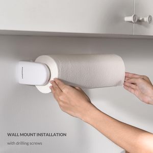 Porte-serviettes en <span class=keywords><strong>papier</strong></span> <span class=keywords><strong>sous</strong></span> l'armoire ou support mural une opération manuelle bras de tension porte-rouleau de cuisine - Product Image 4