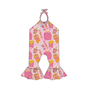 Mono de Navidad para Bebés Niñas, Estampado, Sin Mangas, Pantalones Largos, Estilo Casual con Lazos, Venta al Por Mayor - Product Image 5