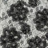 Tissu en dentelle maille 100 % polyester respirant à motif floral brodé 100 g/m² pour vêtements et accessoires féminins 2026