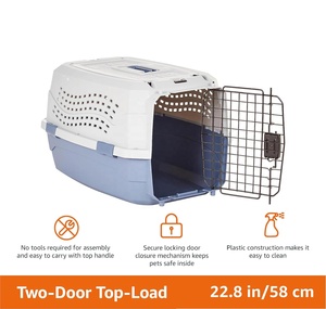 Jaula Transportadora de Plástico Portátil para Mascotas Pequeñas, Aprobada para Transporte Aéreo, Caja de Transporte para Gatos y Perros - Product Image 4