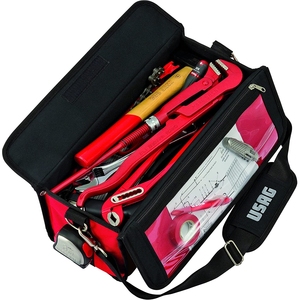 Sac de transport Usag Tool en tissu rouge haute résistance avec poignée supérieure et fermeture à boucle pour le rangement de matériel de plomberie U00070034 - Product Image 2