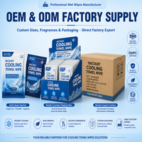 Handuk Pendingin Instan 60x20cm Ekstrak Tumbuhan Bebas Alkohol Kemasan Individual Olahraga Luar Ruangan Musim Panas OEM ODM Grosir