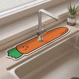 Alfombrilla de Tierra de Diatomeas para Grifo de Cocina, Protector Antisalpicaduras para Fregadero y Encimeras de Baño, Forma Irregular, Mezcla de Poliéster Ecológica - Product Image 4