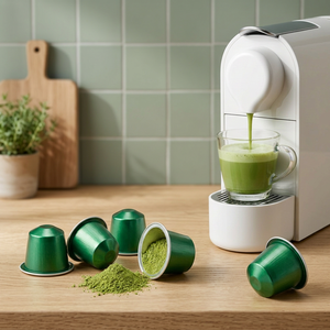 Cápsulas de Matcha Bajas en Calorías, Sin Azúcar, Compatibles con Nespresso, Dolce Gusto y Keurig, Monodosis, Aptas para Dietas Específicas - Product Image 3