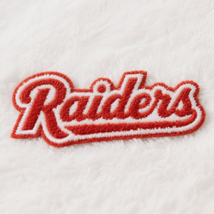 Logo personalizzato in feltro floccato all'ingrosso in ferro su toppa personalizzata ricamata ciniglia per abbigliamento - Product Image 1