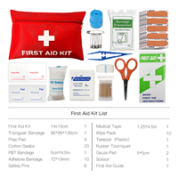 Anthrive 60PCS 20*14cm Medical Travel Survival First Aid Emergency Kit Small Bag Home Mini First Aid Kit for Sports Office