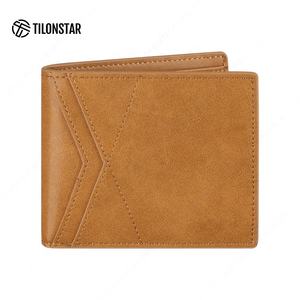 TILONSTAR TVW101 Porte-cartes classique Mezzanine d'argent et porte-cartes d'identité Design visuel de fenêtre Portefeuille en cuir mince RFID pour voyage d'affaires - Product Image 1