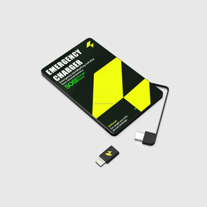 Chargeurs portables miniatures jetables de 3000 mAh en papier, chargeurs d'urgence à usage unique pour iPhone, chargeur de <span class=keywords><strong>carte</strong></span> d'urgence - Product Image 2