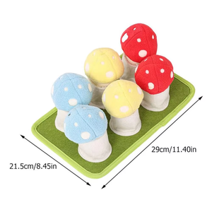 Détachable Six Polaire En Peluche <span class=keywords><strong>Champignon</strong></span> Renifler Tapis Chiot Foraging Formation À Mâcher Jouet Dents Nettoyant Chien Jouet En Vrac - Product Image 2
