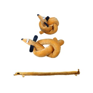 Giocattolo per cani a forma di salsiccia lunga in peluche, cigolante e sonoro, interattivo, resistente, per la pulizia dei denti, morbido, per la dentizione dei <span class=keywords><strong>cuccioli</strong></span> - Product Image 1