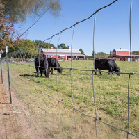Livestock <strong>Best</strong> 60 Inch Red Brand Cattle Woven Wire Coated Steel Welded Field <strong>Fence</strong> & studded T <strong>Post</strong> with Spade & Barbed Wire