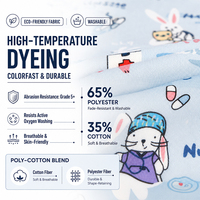 Topi Anno Adjustable Puffy yang Dapat Bernapas, Terbuat dari Poliester Katun Bermotif, untuk Perawat atau Dokter, Cocok untuk Wanita Berambut Panjang