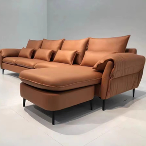 Latest Design Modern Sofa Set Furniture L Shape <strong>Couch</strong> Luxury Minimalist Italian Light Simple Sofa Design Living Room Sofa Cheap - Product Image 4