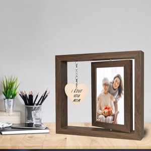Quà Tặng Ngày của mẹ cho mẹ từ Con Gái Con Trai, tin nhắn tự làm xoay khung ảnh bằng gỗ cá nhân Ý tưởng quà Tặng nhà chân thành - Product Image 6
