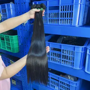 Remy Virgin Cuticle Aligned Hair Weave Bundle grado 10a Double Drawn Straight Virgin Hair Vendors produttore di capelli umani vergini