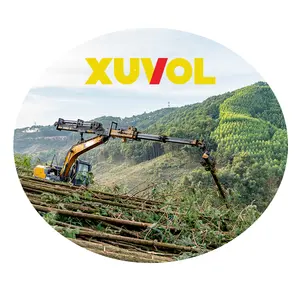 XUVOL 25m Telescopic boom mini digger timber grab small log grapple