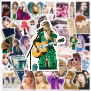 สติกเกอร์ลายกราฟฟิตีอัลบั้มคอนเสิร์ตของเทย์เลอร์ สวิฟต์ 50 ชิ้น สำหรับแฟนสาวๆ ตกแต่งกีตาร์ ขวดน้ำ กันน้ำ ลายมิดไนท์ส - Product Image 4
