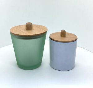 Nouvelle conception, bougie décorative de luxe en verre avec couvercle en bois à surface plate, idéale pour les huiles essentielles (vente en gros) - Product Image 4