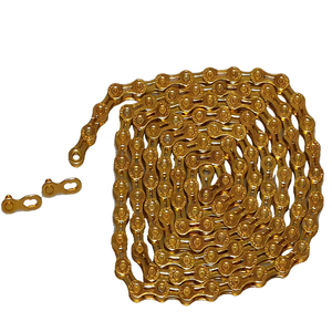 <span class=keywords><strong>10</strong></span> tốc độ 116 liên kết vàng Hollow Thiết kế xe đạp chuỗi cho MTB BMX xe đạp đường 1/2 "x 11/128" inch với tổng thể liên kết Phụ tùng xe đạp xe đạp - Product Image 1