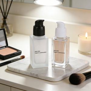 Venta al por Mayor de Envases Cosméticos Recargables Cuadrados de 15ml, 20ml, 30ml y 40ml, Botella de Vidrio con Bomba para Suero, Base Líquida - Product Image 6