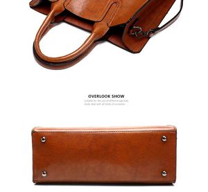 Bolso de Mano Personalizado para Mujer, Estilo Retro, Bolsos de Hombro de Cuero Encerado de Lujo - Product Image 3