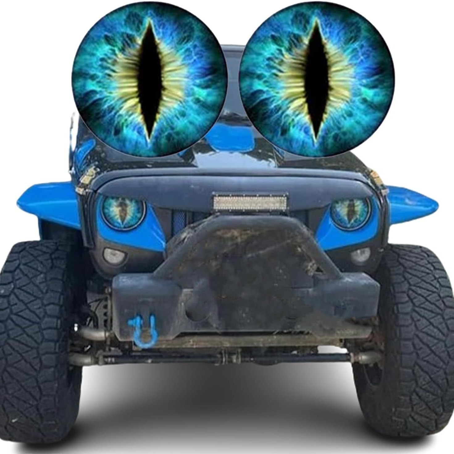 Coppia Di Decalcomanie Per Fari Beast Eyes Per Jeep Adesivi Per Occhi Stereo 3d Decorazione Divertente Per Paraurti Per Carrozzeria Di Camion 02~p153672252