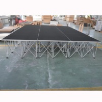 Scène de DJ portable en alliage d'aluminium et contreplaqué, facile à assembler et à démonter - RK-Portable Stage RAK-SQ4I Certifiée CE