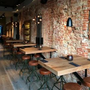 Meubles <span class=keywords><strong>de</strong></span> cafétéria commerciale moderne <span class=keywords><strong>Vintage</strong></span> Bistro café mélamine restauration rapide <span class=keywords><strong>Table</strong></span> en bois massif pour Restaurant 70 à 70 - Product Image 4