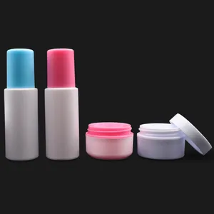 Customized Eco friendly cosmetic liquid 70ml container bottle cosmetic 10g face cream container jar plastic travel cosmetic set