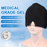 Bandeau de compression chaud/froid en gel de tissu lesté, personnalisable pour le soulagement des migraines, fournitures de santé et de vente au détail