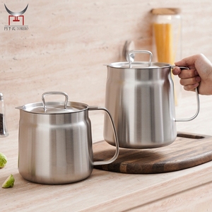 304 acier inoxydable voyage bouilloire cuisson huile filtre pot cuisine bacon graisse conteneur avec passoire ménage <span class=keywords><strong>friteuse</strong></span> - Product Image 3
