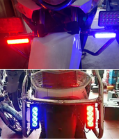 Barre lumineuse LED de signalisation d'avertissement pour voiture, lampe clignotante d'urgence 2-en-1 pour calandre avant de camion