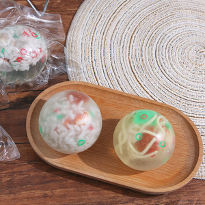 Balle anti-stress créative faite à la main de 6 cm en TPR, série Fruits de mer, jouet souple, cadeau pour enfants et adultes, thème thé - Product Image 1