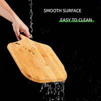 Pelle à pizza en bambou 12 pouces pliable antidérapante en bois naturel pour four, planche de service multi-usages de qualité restaurant