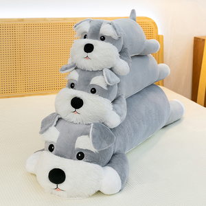 Peluche réaliste Schnauzer en gros, jouet en peluche détaillé en coton PP, collection de cadeaux en peluche chien de haute qualité - Product Image 5