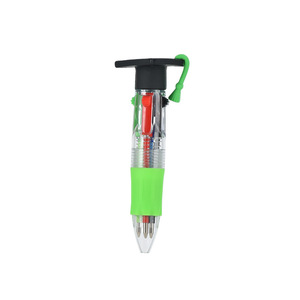 Stylo quatre couleurs à bouton-poussoir motif dessin animé mignon, design chapeau de diplômé multicolore, mini stylo transparent créatif quatre couleurs, vente chaude - Product Image 4