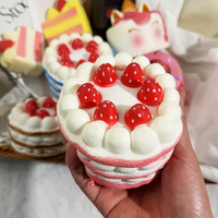 Lot de jouets Squishies Kawaii Jumbo à remontée lente en PU souple, modèles Hamburger, Popcorn, Gâteau, Crème glacée, Donut, anti-stress à presser pour filles