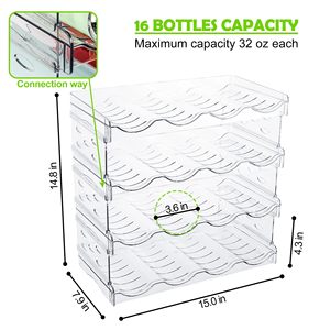 Casier à vin amovible Offre Spéciale pour garde-manger de cuisine armoire en plastique bouteille d'eau réfrigérateur organisateur pour armoires et <span class=keywords><strong>casiers</strong></span> - Product Image 2