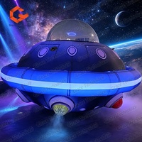 OVNI Inflable Gigante con Iluminación LED, Nave Espacial Inflable Personalizada, Resistente al Agua y a los Rayos UV, para Publicidad de Eventos