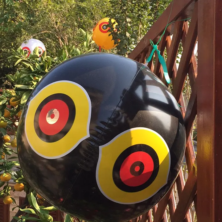 Beste Koop Hoge Kwaliteit Bird Scare Eye Opblaasbare Pvc Zwarte Ballon Voor Bird Control