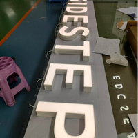 Lettres en relief 3D YIJIAO pour extérieur, lettres LED sans cadre, signalétique en métal fabriquée pour la publicité