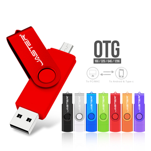 Jaster OEM OTG girevole chiavetta USB 128GB <span class=keywords><strong>2</strong></span> in 1 OTG USB Memory Stick per Android/PC LOGO personalizzato gratuito 3.0 disco Pendrive U - Product Image 2