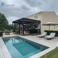 Pergola en aluminium de haute qualité sur mesure, imperméable, pour jardin extérieur, patio, avec installation simple