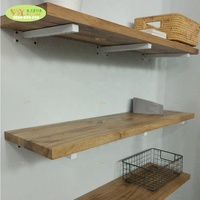 Étagères de présentation en bois de chêne massif pour la décoration intérieure / Étagères murales industrielles en bois de chêne blanc européen