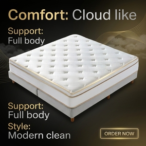 Matelas hybride haute densité avec base en mousse renforcée, stabilité durable, matelas de lit king size - Product Image 2