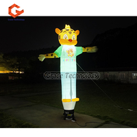 Danseur gonflable à bras oscillants avec lumières LED, figurine publicitaire gonflable à bras oscillants pour parc d'attractions