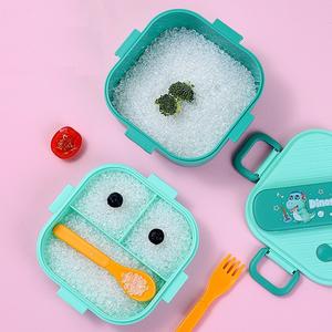 Cartoon Square Microwave Oven Bento Lunch Box Portable Student Bento Square Compartments Heatable Sealed Plastic Lunch Box - Product Image 6