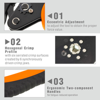 Alat Crimping Terminal Kawat HSC8 16-6 Hexagon Ferrule Crimper 0.08-16mm2 AWG 28-5 Bootlace Ferrule Plier